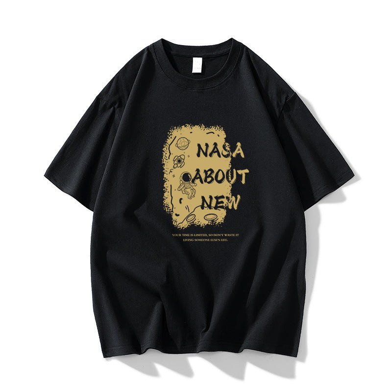 Nasa T Shirt Cotton Short-Sleeved T-Shirt Women'S Summer Loose Half-Sleeved Top Clothes
