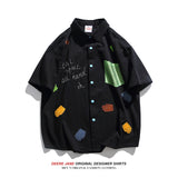 Men Shirts Short Sleeve Shirt Men's Summer Loose Leisure All-Matching Coat