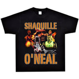 Basket Ball Star T Shirt Basketball Washed Distressed Printed T-shirt Retro Short Sleeve Hip Hop round Neck Loose