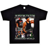 Basket Ball Star T Shirt Jayson Tatum Washed Distressed Printed T-Shirt Loose Retro Short Sleeve