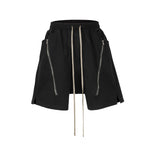 MIJKO Men Shorts Casual Pants Double Zipper Split Shorts