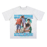Film Star T Shirt Loose Heavy Retro Street American T-shirt Men and Women