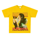 Film Star T Shirt Loose Heavy Retro Street Cotton T-shirt for Men and Women