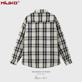 MIJKO Mens Jacket Plaid Jacket