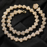 Chains Hip Hop Honeycomb Tennis Chain Copper Inlaid Zircon Necklace St. Valentine's Spectrum