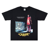 Film Star T Shirt Movie Witch Carrie Cotton Loose Nostalgic Short Sleeve American T-shirt Men and Women