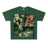 Film Star T Shirt Short Sleeve Loose Retro American Street T-shirt Men and Women