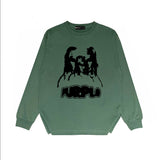 Purple Brand Long Sleeve T-Shirt Fashion Loose Long Sleeve Top