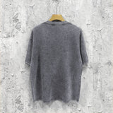 Purple Brand Distressed T Shirts Short Sleeve