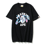 Aape T-Shirts T-shirt Men and Women Couple Loose round Neck Short Sleeve