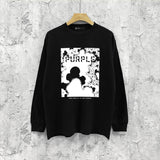 Purple Brand Long Sleeve T-Shirt Fashion Loose Long Sleeve Top