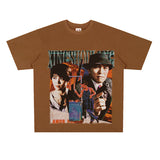 Film Star T Shirt Short Sleeve Loose Retro American Design T-shirt
