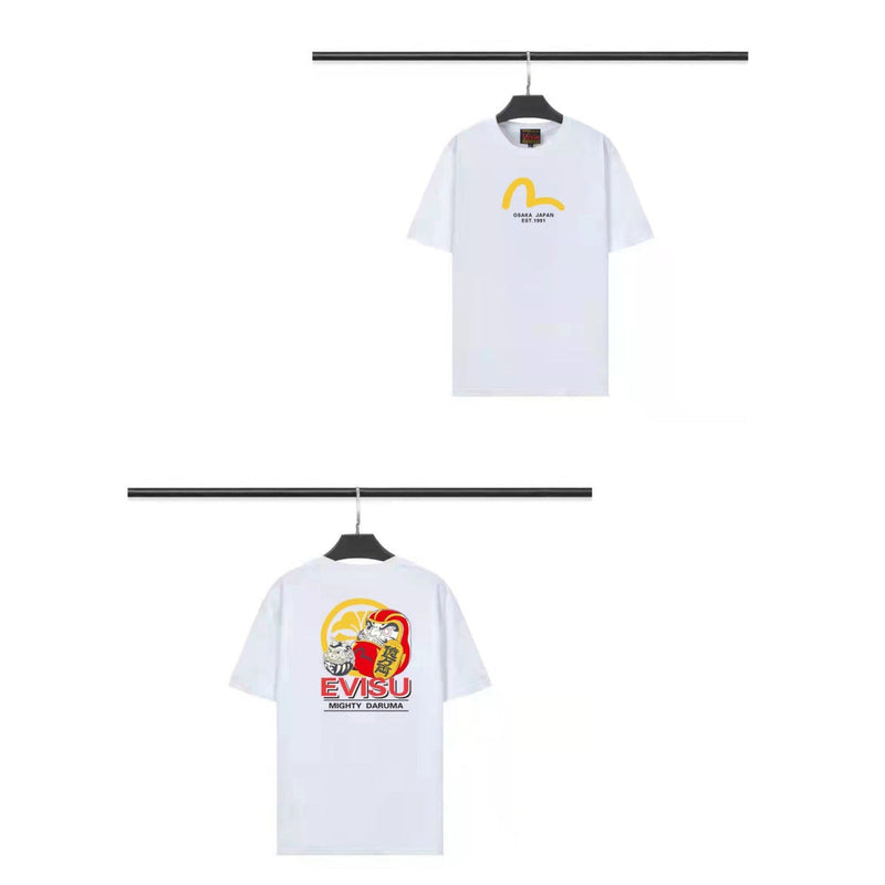 Evisu T Shirts Loose and Versatile Unisex T Shirts