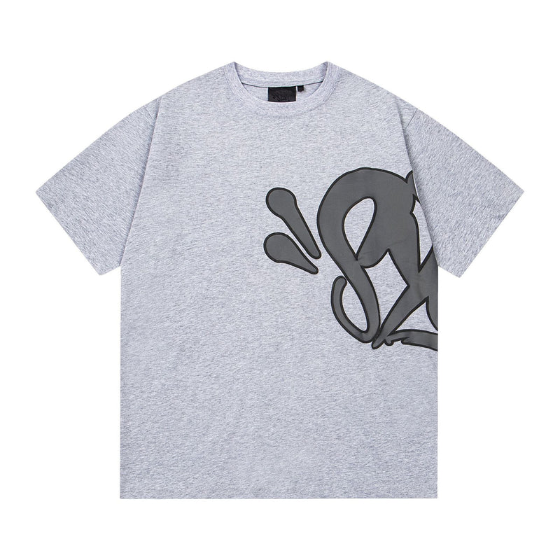 Synaworld T Shirts central cee Short Sleeve Classic Letter Print Loose Casual T-Shirt