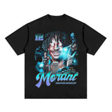 Nba T Shirt Ja Morant Basketball Printing Short Sleeve T-shirt Top Chalk Digital