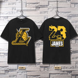 Basketball Sports T Shirt Nba Basketball Clothes Warriors Lakers Short Sleeve T-Shirt Men'S Loose