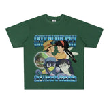 Film Star T Shirt Movie Sky City Loose American Retro Street Cotton Personalized T-shirt for Men and Women