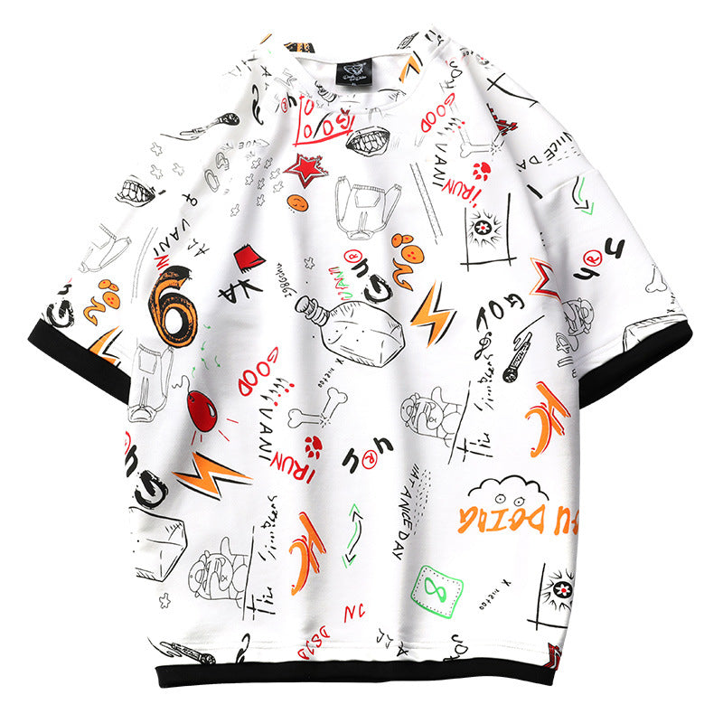 Nasa T-Shirt Short-Sleeved Bottoming Shirt T-Shirt Men'S Cotton T-Shirt Men'S Summer