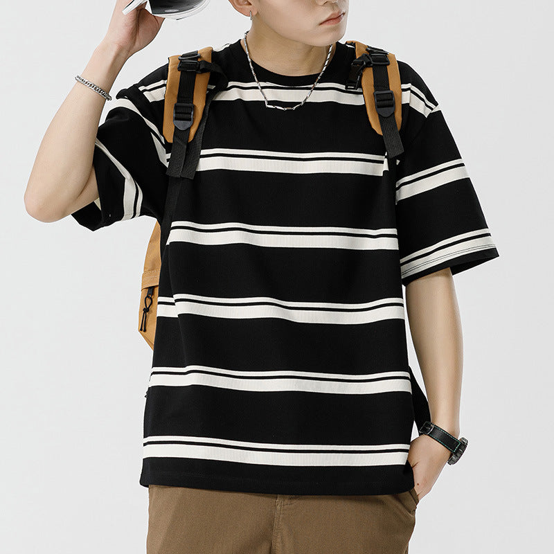 Mariner Shirt Summer Couple's Short-Sleeved T-shirt Japanese Leisure Loose
