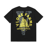 Vlone T Shirt Spring Summer Crew Neck Pullover Short Sleeve