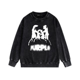 Purple Brand Distressed Sweatshirt Retro Vintage Crew Neck Sweater