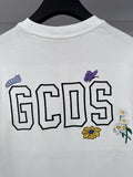 GCD T-Shirt Embroidered Letter Short Sleeve T-Shirt Crew Neck Top