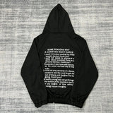 ERD Hoodie Zipper Sweater Loose-Fitting Hoodie Cotton