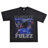 Basket Ball Star T Shirt Markelle Fultz Short Sleeve Printed T-shirt Retro Loose