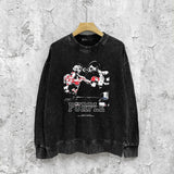 Purple Brand Distressed Sweatshirt Retro Vintage Crew Neck Sweater