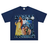 Film Star T Shirt Old Movie Singin'in the Rain Loose Retro Street Pure Cotton American T-shirt Men and Women