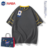 Nasa T Shirt Cotton Short-Sleeved T-Shirt Men'S Summer Loose Casual