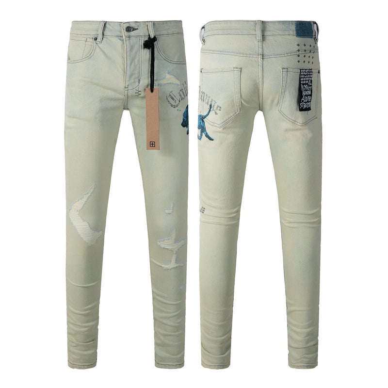 KSUBI Jeans Slim Fit Casual Stretch Jeans