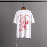 Off Whtie T Shirts Snowflake Arrow Print Male And Female Trendy Brand Short Sleeve
