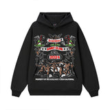 Vintage Hoodie print hooded sweater crew neck