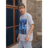 Film Star T Shirt Cotton Loose Nostalgic Short Sleeve American Retro Fashion Printed Design T-shirt for Men