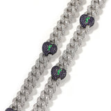 Chains Broken Heart 9mm Cuban Chains Bronze Zircon Full Diamond Spectrum