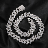 Chains 15mm Mixed 5A Zircon Personalized Cuban Chain Necklace Spectrum