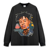 21 Savage T Shirts Loose distressed T-shirts