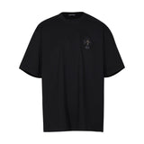 CHH Chrome Heart T Shirts Croix Cross Color Embroidery Printed Short Sleeve T-Shirt Loose