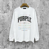 Purple Brand Long Sleeve T-Shirt Fashion Loose Long Sleeve Top