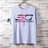 Basketball Sports T Shirt Basketball Clothes Short Sleeve Men'S Loose Student Trendy Curry No. 30 Youth Casual T-Shirt