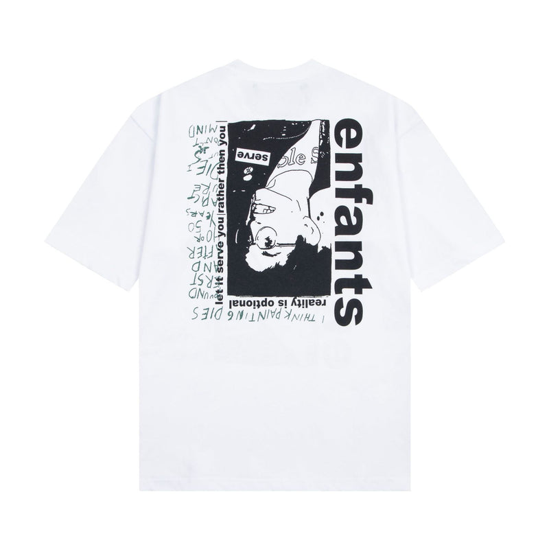 ERD T Shirts Cartoon Print Loose-Fitting Casual T-shirt