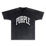 Purple Brand Distressed T Shirts Short Sleeve