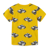 Boy T Shirt Summer Cartoon Printed Short-Sleeved T-shirt Boys' T-shirt Knitted Cotton round Neck