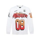 HS long-sleeve T-shirt graffiti portrait print loose version casual long sleeve