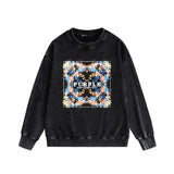 Purple Brand Distressed Sweatshirt Retro Vintage Crew Neck Sweater