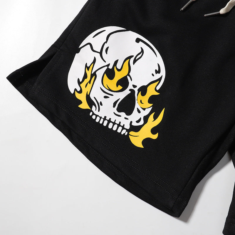 Men Shorts2024 Summer Skull Loose Shorts