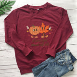 Colored I Love Fall Most of All Sweatshirt Vintage Women