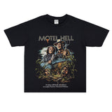 Film Star T Shirt European Pure Cotton Loose Short Sleeve Retro Trendy Printed T-shirt for Men