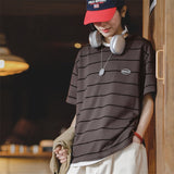 Mariner Shirt Mariner Women's Clothing Japanese-Style Retro round Neck Striped Loose Casual Navy-Striped Shirt